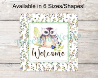 
              Blueberries Owl Welcome Sign
            