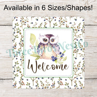 Blueberries Owl Welcome Sign