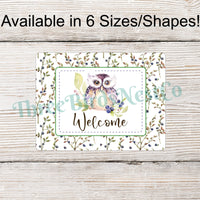Blueberries Owl Welcome Sign