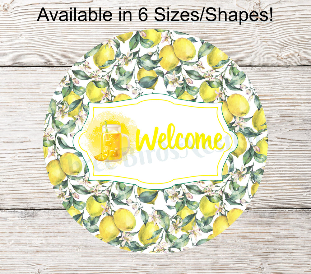 Welcome Lemons and Flowers Lemonade Sign