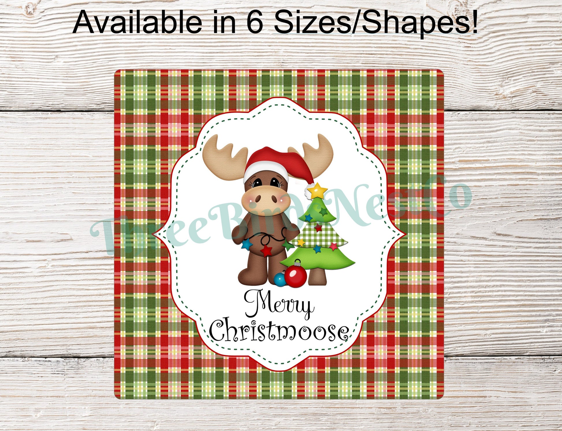 Christmas Wreath Sign - Merry Christmoose Sign - Christmas Moose Sign - Merry Christmas Sign - Moose Sign