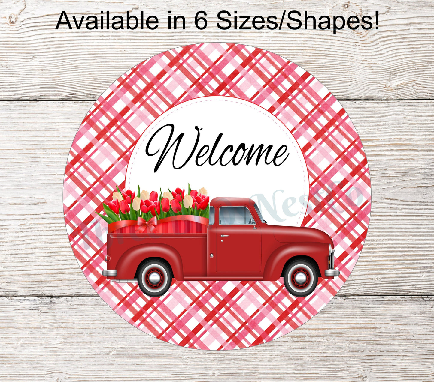 Red Tulips Truck- Valentines Day or Welcome Message