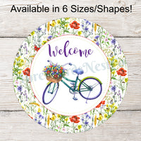Wildflower Bicycle Welcome Sign