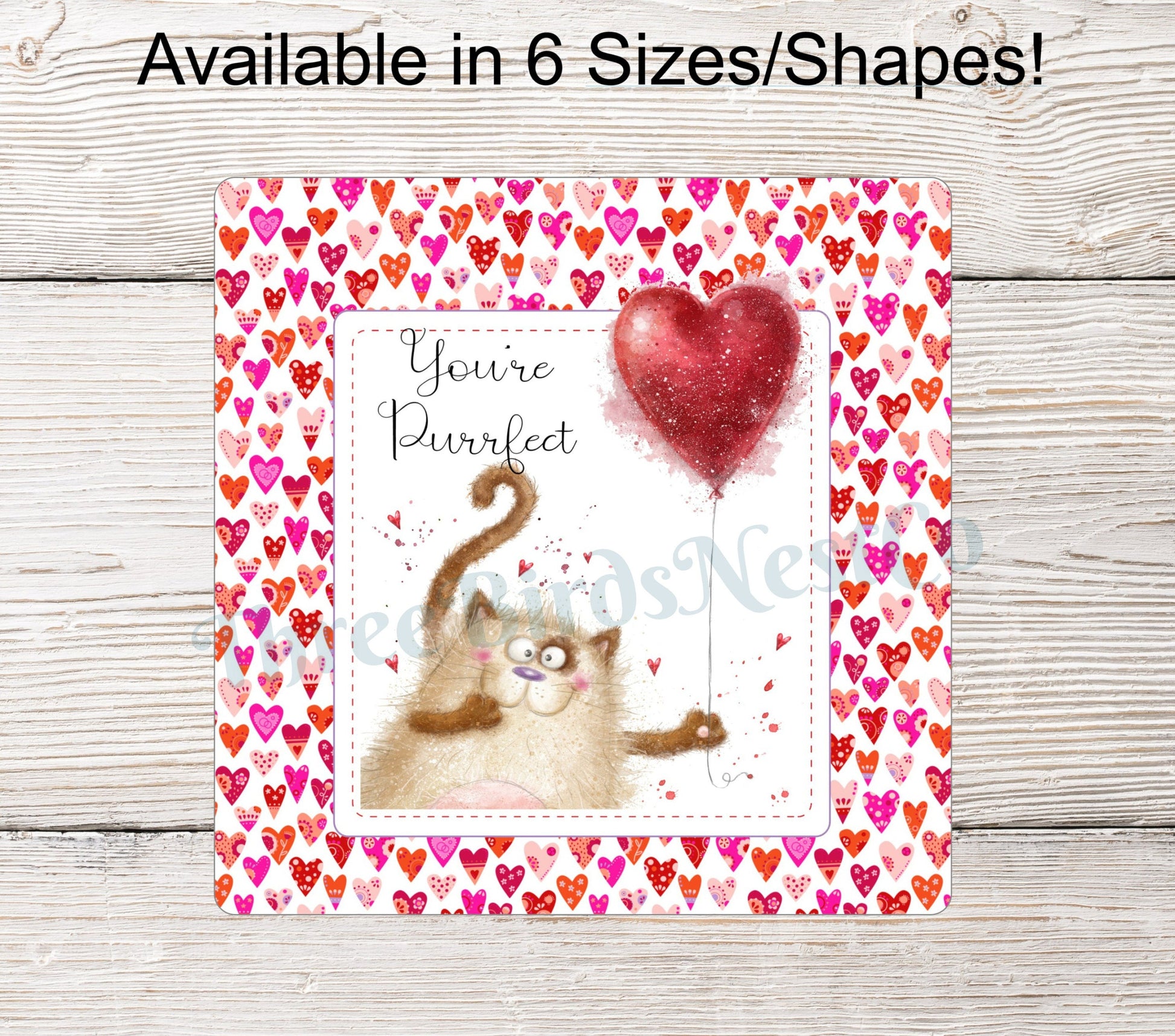 Valentines Day Sign - Cat Sign - Love Sign - Valentines Sign - Valentines Wreath - Cat Wreath Sign