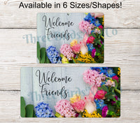 
              Welcome Friends Sign - Spring Welcome Signs - Spring Wreath Signs - Floral Wreath Signs - Everyday Wreath - Everyday Signs
            