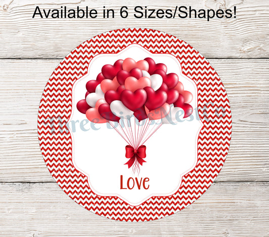 Valentines Day Love Balloons Sign