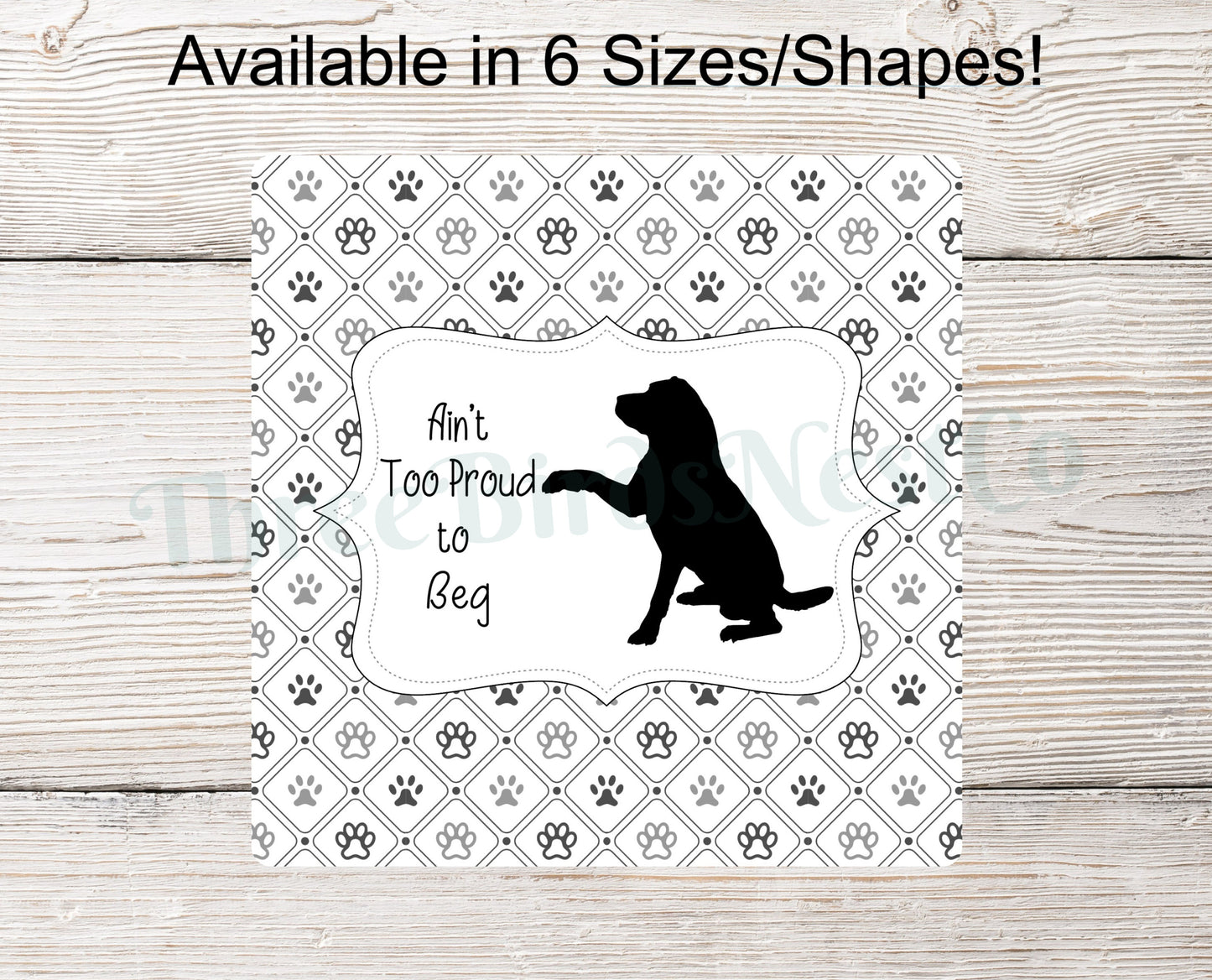 Ain't Too Proud To Beg Dog Sign