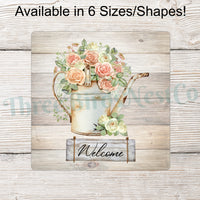 Rustic Roses Watering Can Welcome Sign