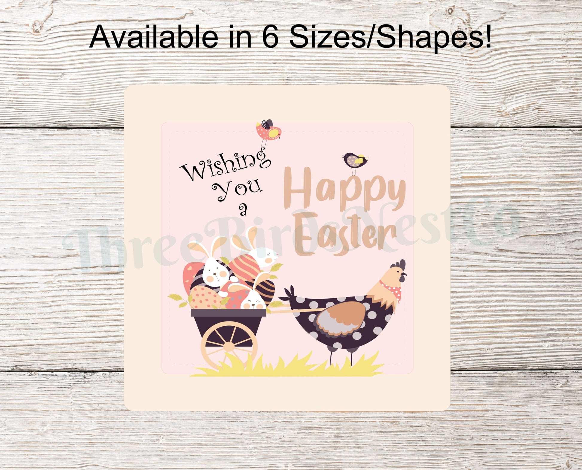 Happy Easter Sign - Easter Wreath Signs - Easter Sign - Floral Wreath Signs -Easter Eggs Signs - Easter Chicken - Easter Bunny Sign