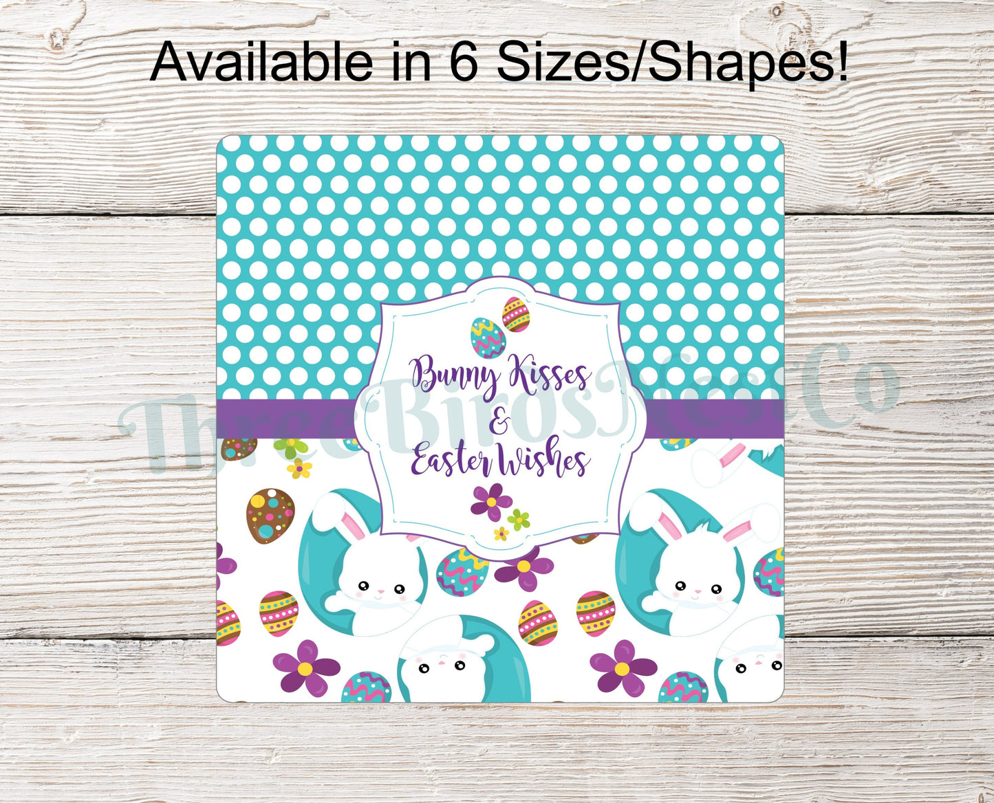 Bunny Kisses Easter Wishes Sign