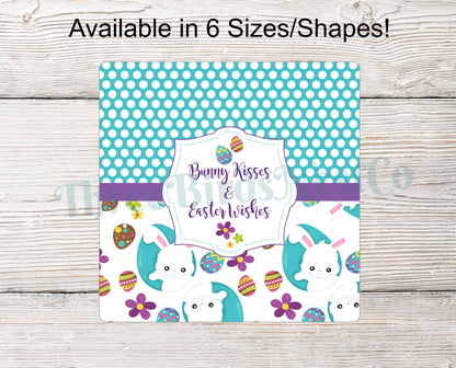 Bunny Kisses Easter Wishes Sign