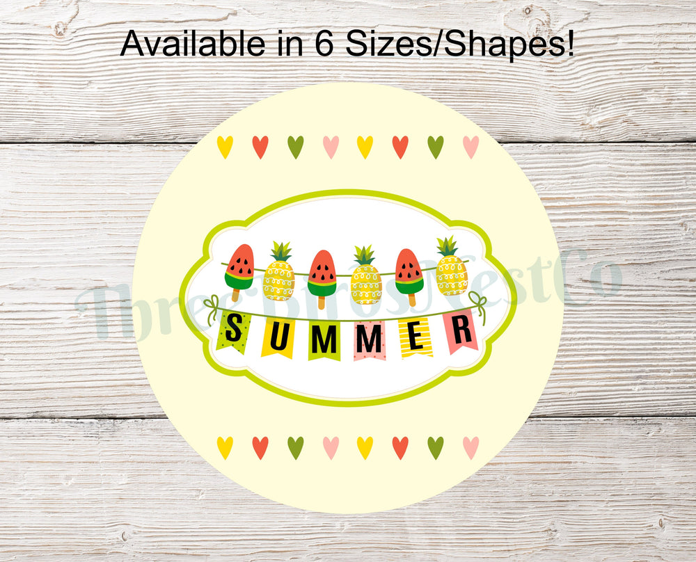 Watermelon and Pineapple Pennant Welcome Sign