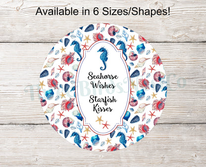 Seahorse Wishes Starfish Kisses Sign