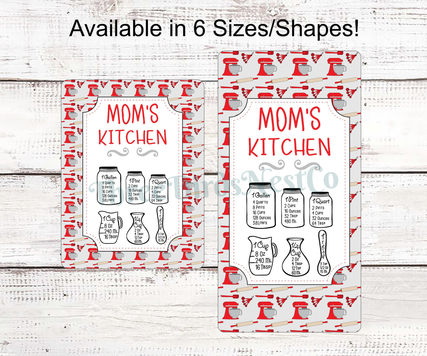 Moms Kitchen Measurements Sign