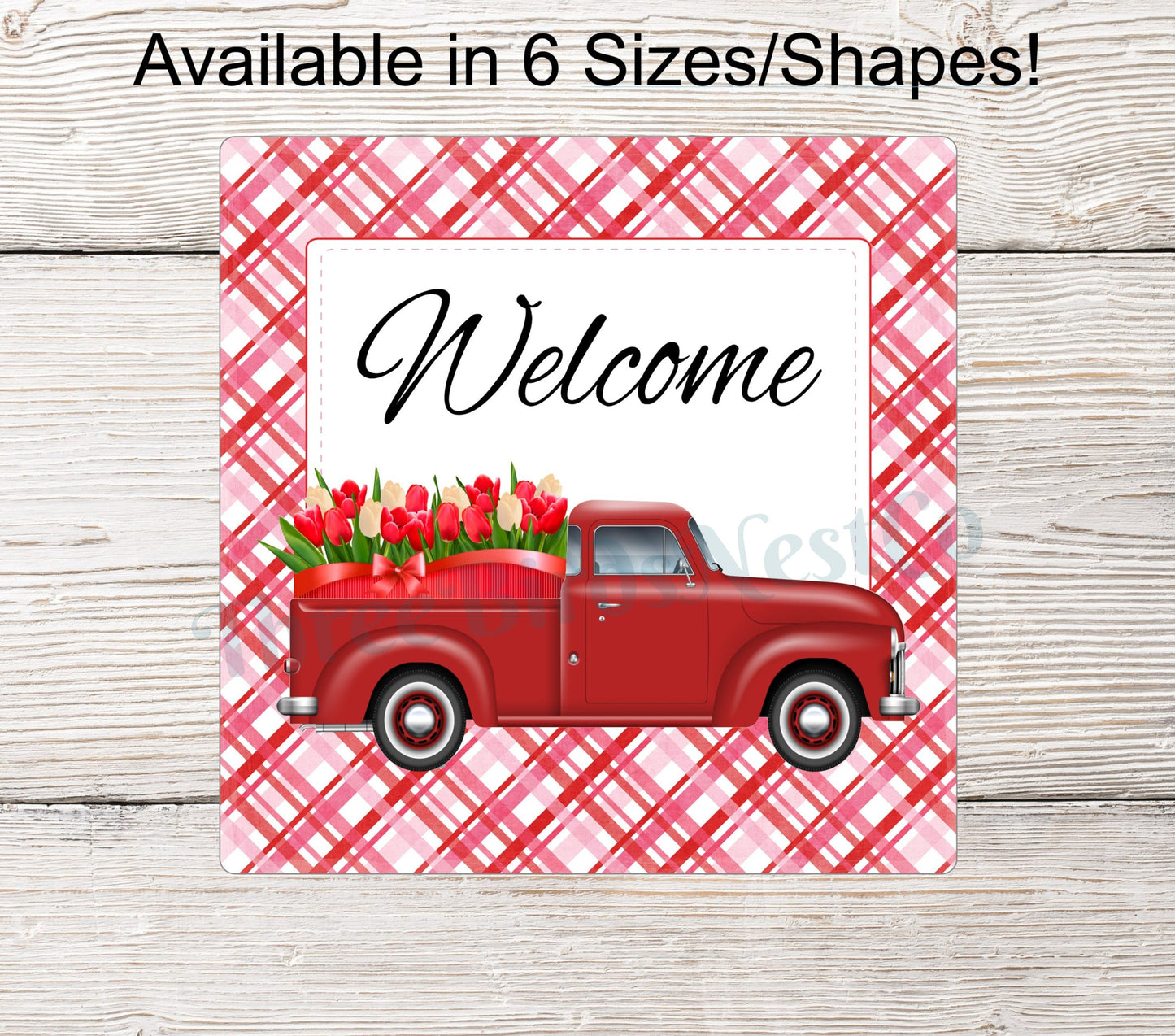 Red Tulips Truck- Valentines Day or Welcome Message