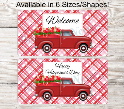 Red Tulips Truck- Valentines Day or Welcome Message