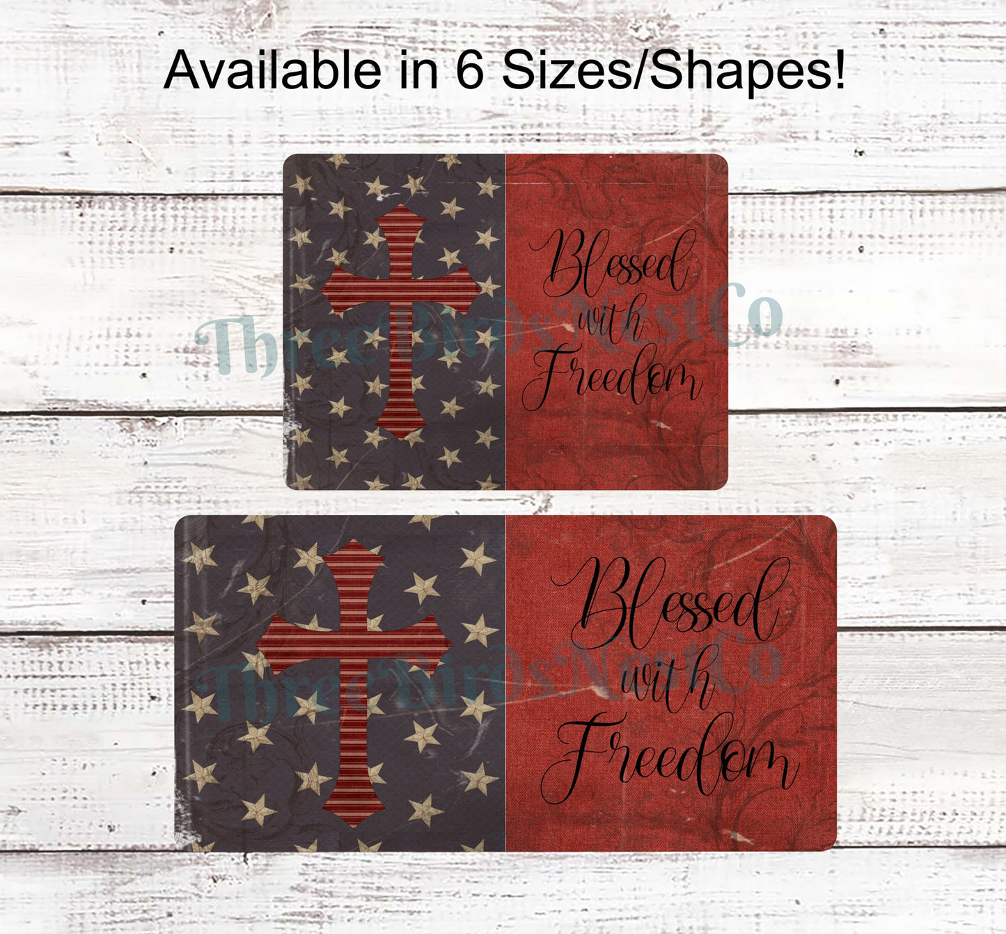 Blessed with Freedom Patriotic Sign