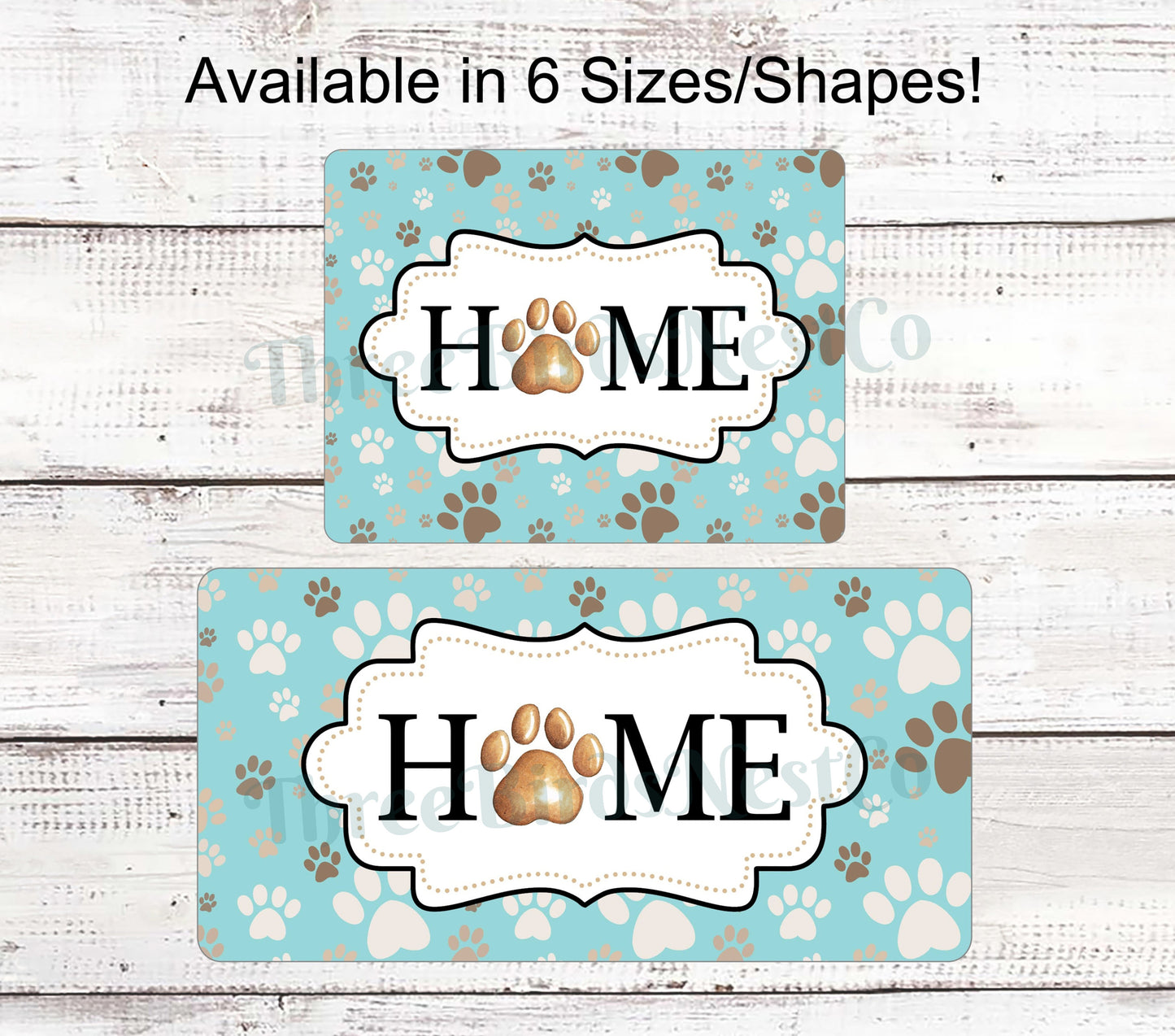 Home Dog Paw Print on Blue Sign