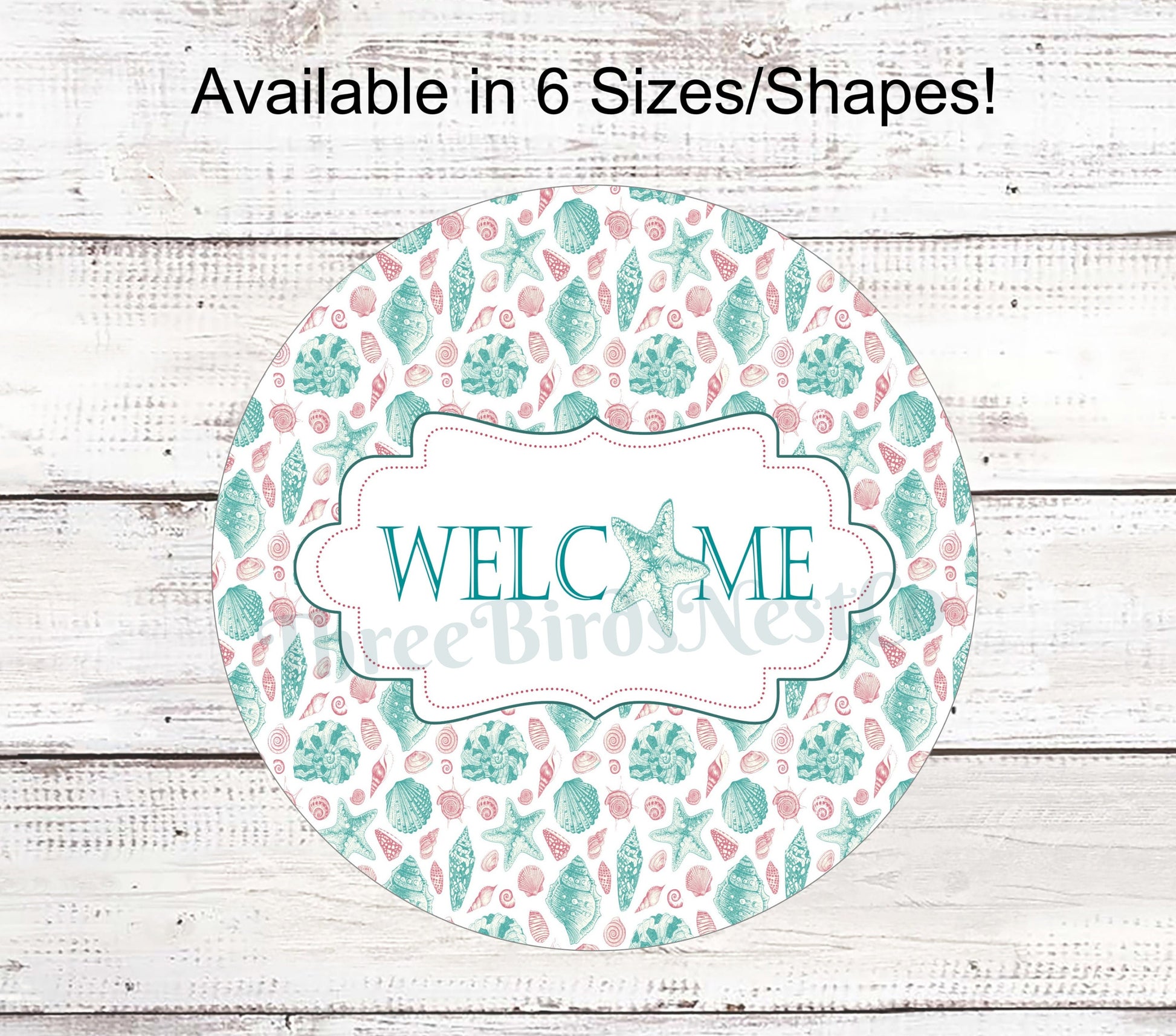Beach Wreath Sign - Starfish Sign - Starfish Wreath - Starfish Decor - Beach Wreath - Beach Decor - Beach Welcome Sign