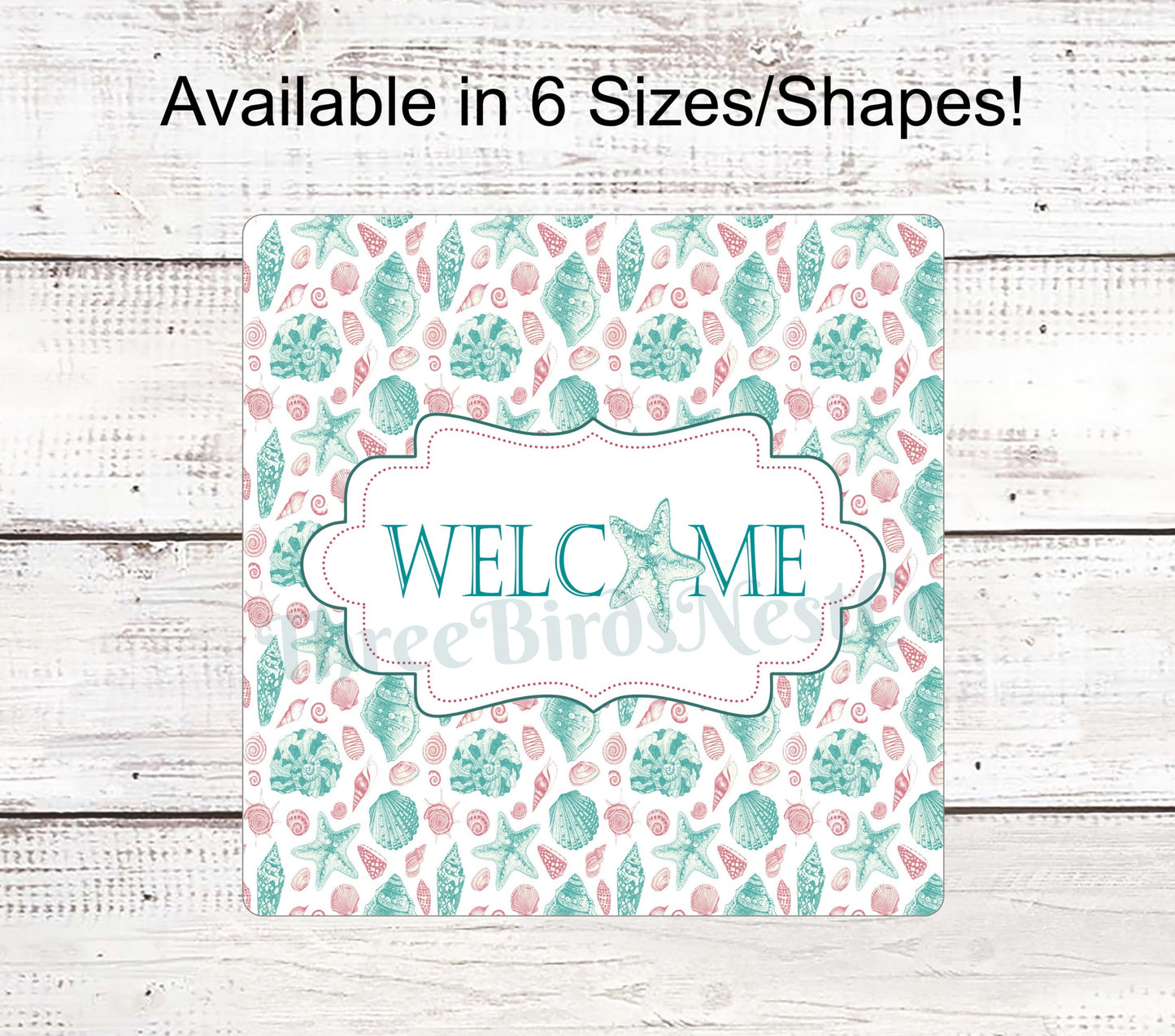 Beach Wreath Sign - Starfish Sign - Starfish Wreath - Starfish Decor - Beach Wreath - Beach Decor - Beach Welcome Sign