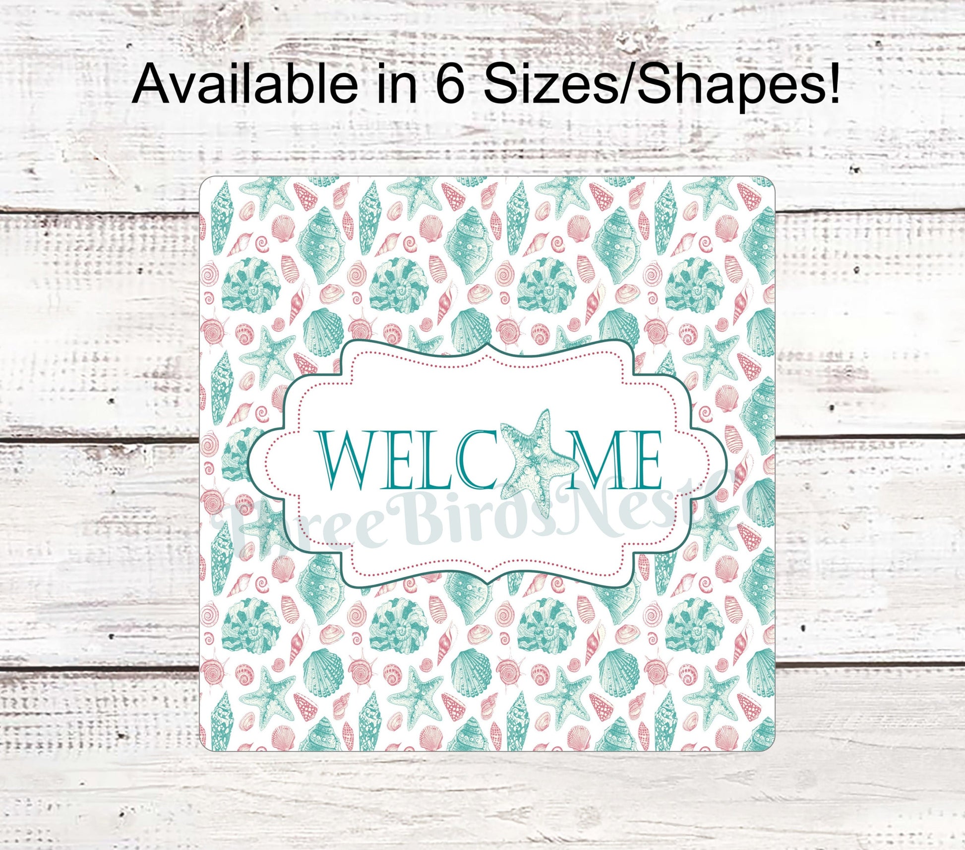 Beach Wreath Sign - Starfish Sign - Starfish Wreath - Starfish Decor - Beach Wreath - Beach Decor - Beach Welcome Sign