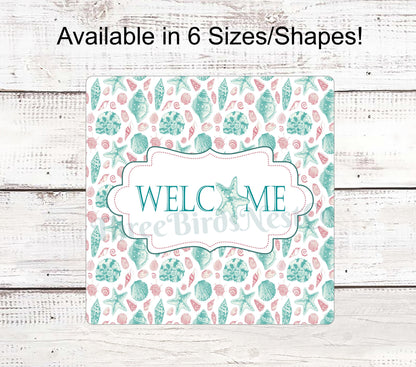 Beach Wreath Sign - Starfish Sign - Starfish Wreath - Starfish Decor - Beach Wreath - Beach Decor - Beach Welcome Sign