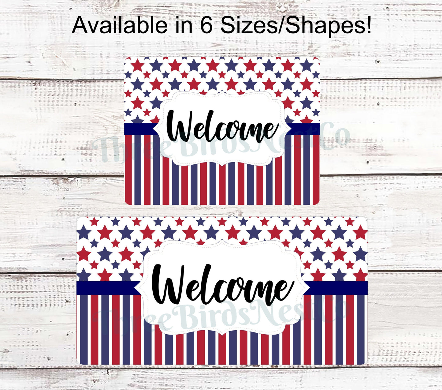 Patriotic Welcome Stars and Bars Sign