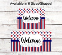 
              Patriotic Welcome Stars and Bars Sign
            