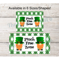 Pinch Free Zone St Patrick's Day Leprechaun Gnomes Sign