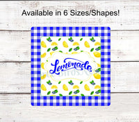 
              Lemonade Lemons, Blueberries and Gingham Sign- Royal
            