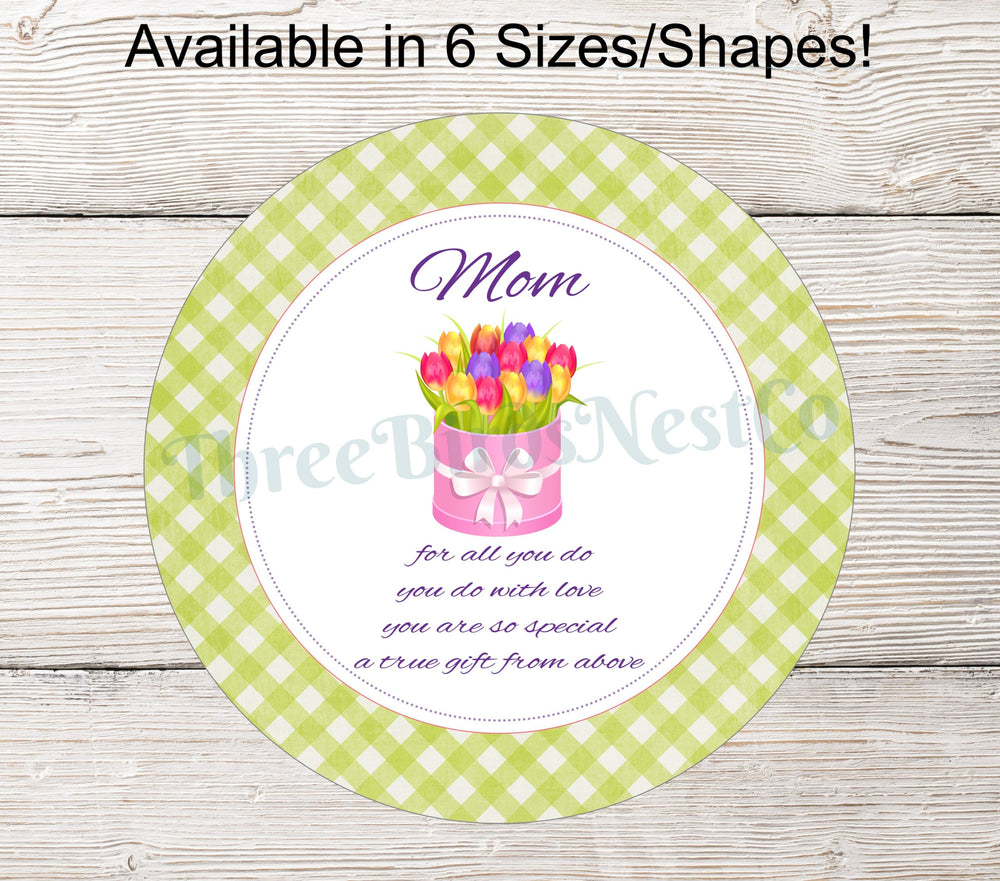 Tulips Bouquet Mom Sign