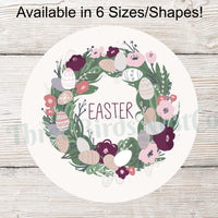 Happy Easter Eggs Wreath Sign