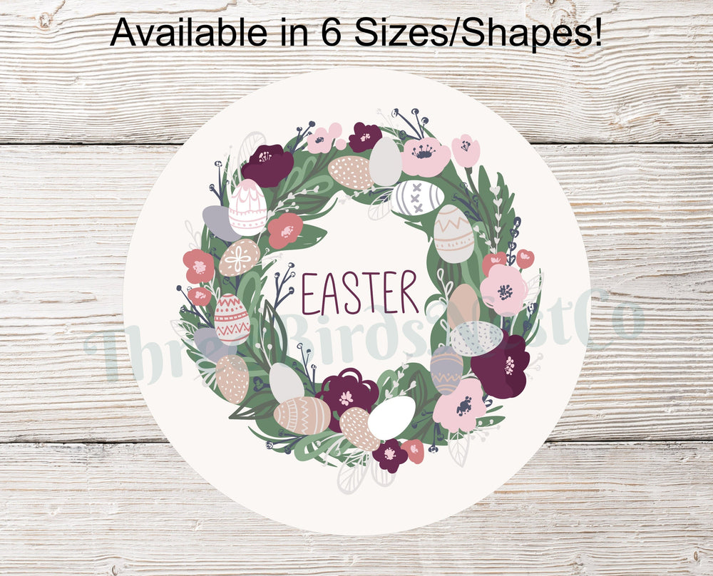 Happy Easter Eggs Wreath Sign