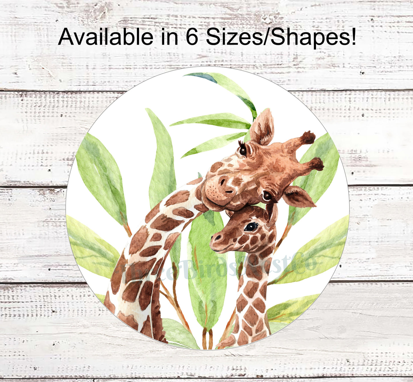 Mother and Baby Giraffe Sign
