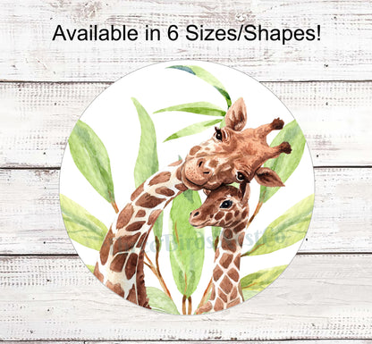 Mother and Baby Giraffe Sign