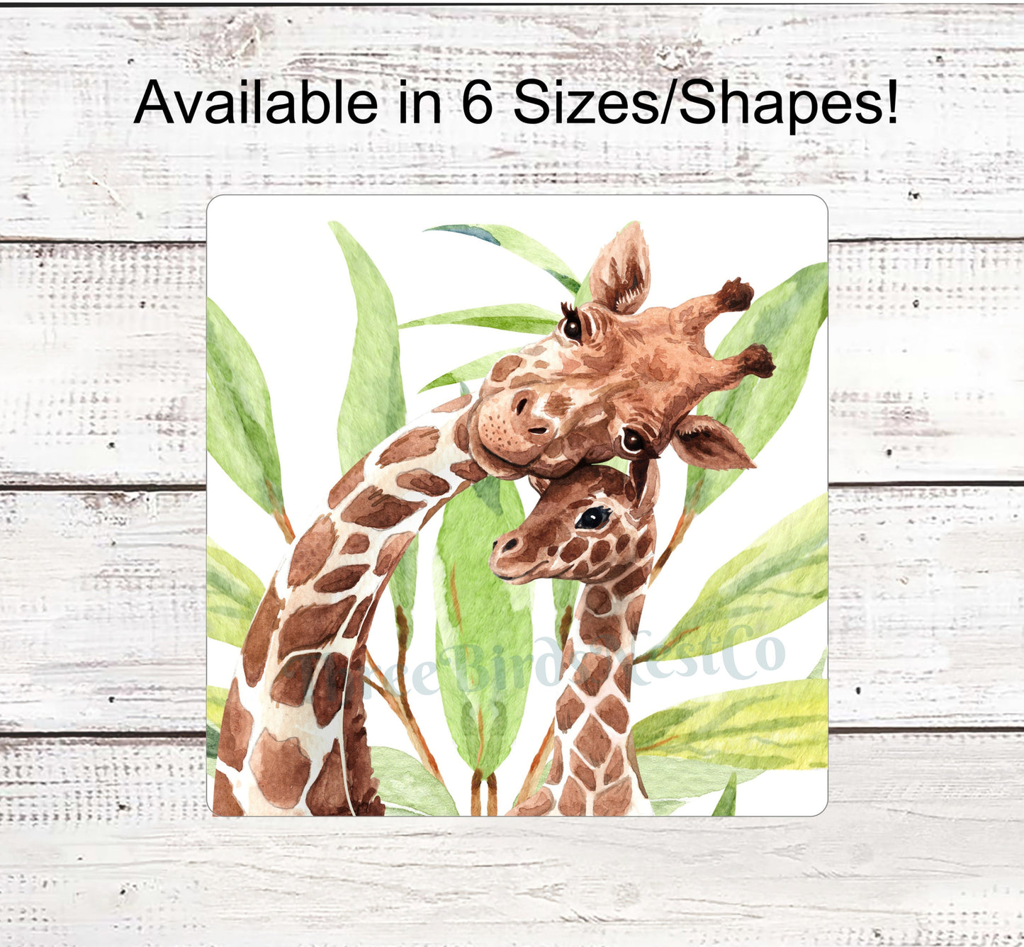 Mother and Baby Giraffe Sign