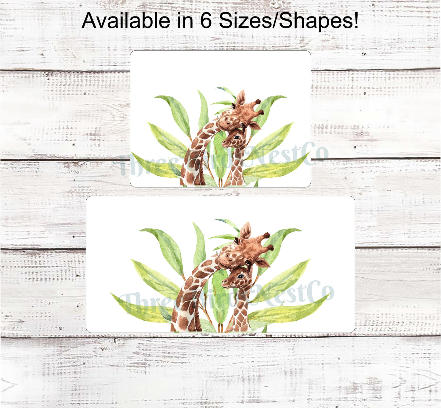 Mother and Baby Giraffe Sign
