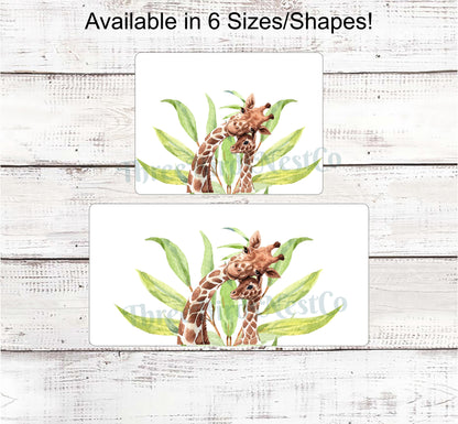 Mother and Baby Giraffe Sign