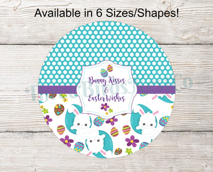 Bunny Kisses Easter Wishes Sign