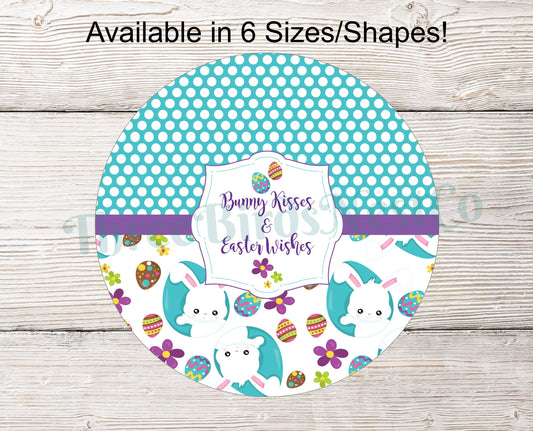 Bunny Kisses Easter Wishes Sign