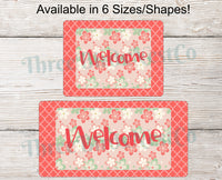 
              Spring Welcome Floral and Quatrefoil Sign
            