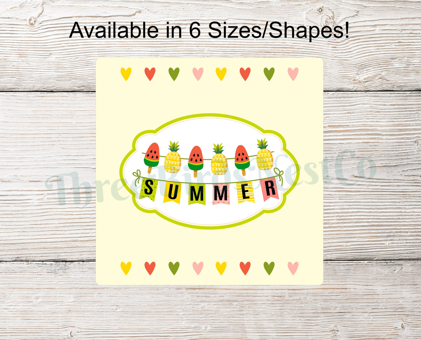 Watermelon and Pineapple Pennant Welcome Sign