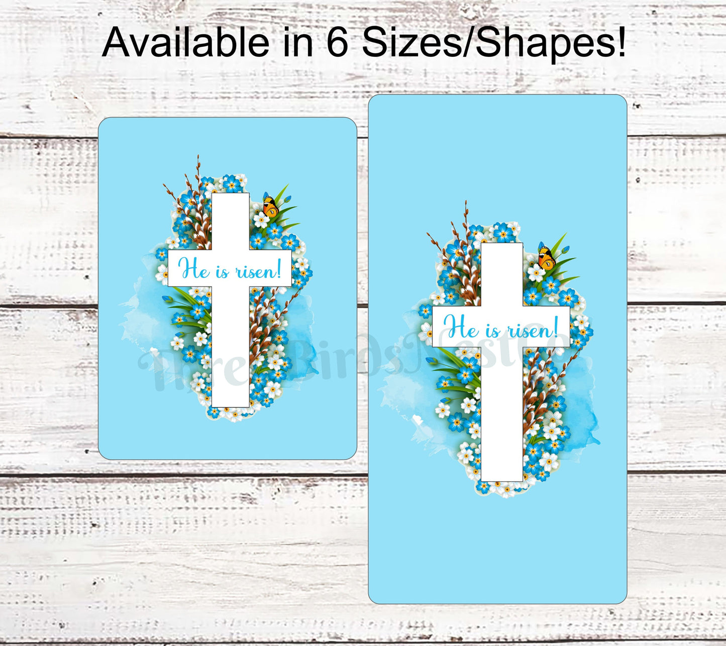 He is Risen Floral Cross Sign