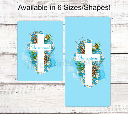 He is Risen Floral Cross Sign