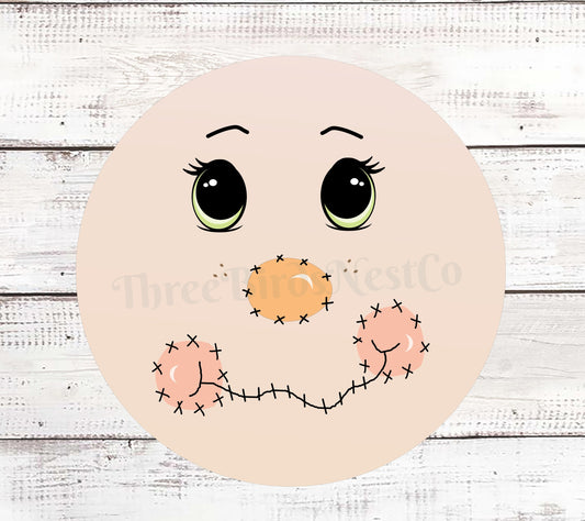 Scarecrow Face Fall Sign