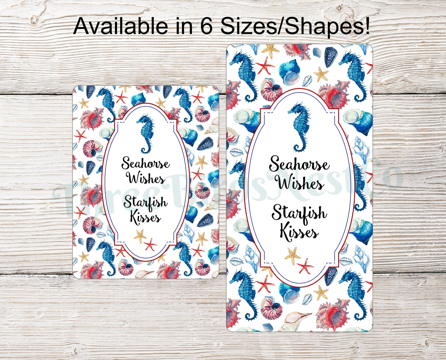 Seahorse Wishes Starfish Kisses Sign