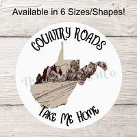 Country Roads Take Me Home Sign - West Virginia Sign - Country Roads Wreath - West Virginia Decor - West Virginia Gifts