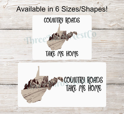 Country Roads Take Me Home Sign - West Virginia Sign - Country Roads Wreath - West Virginia Decor - West Virginia Gifts