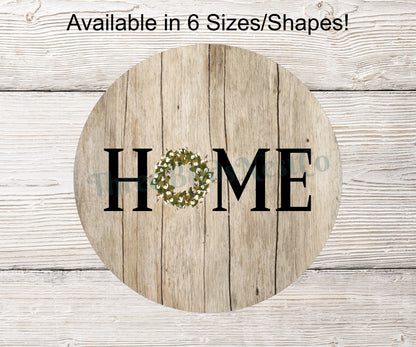 Cotton Wreath Home Sign