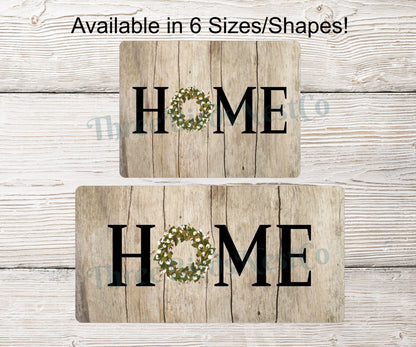 Cotton Wreath Home Sign